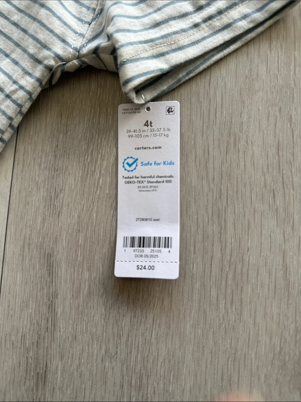 Carters Boy 2-Piece Construction Hooded Tee & Jogger Set Grey 4T NWT